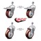 Service Caster 4 Inch Maroon Polyurethane Swivel 1/2 Inch Stem Caster Total Lock Brake SCC, 2PK SCC-TSTTL20S414-PPUB-MRN-121315-2-S2 - alternate 5